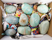 Polished Amazonite Palm Stones x 9 From Madagascar