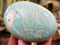Polished Amazonite Palm Stones x 9 From Madagascar