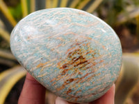 Polished Amazonite Palm Stones x 9 From Madagascar