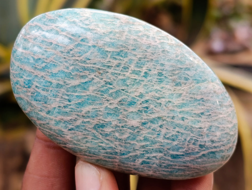 Polished Amazonite Palm Stones x 9 From Madagascar - Toprock Gemstones and Minerals 