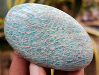 Polished Amazonite Palm Stones x 9 From Madagascar