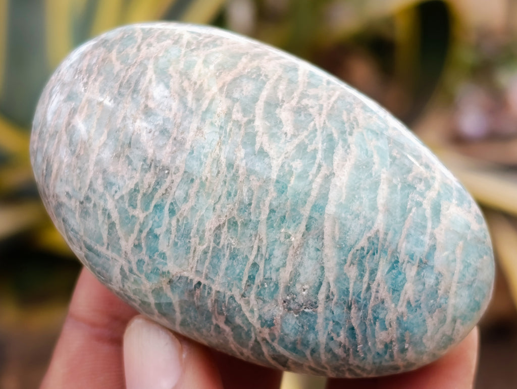 Polished Amazonite Palm Stones x 9 From Madagascar - Toprock Gemstones and Minerals 