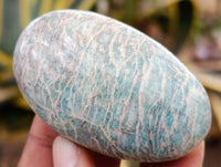 Polished Amazonite Palm Stones x 9 From Madagascar