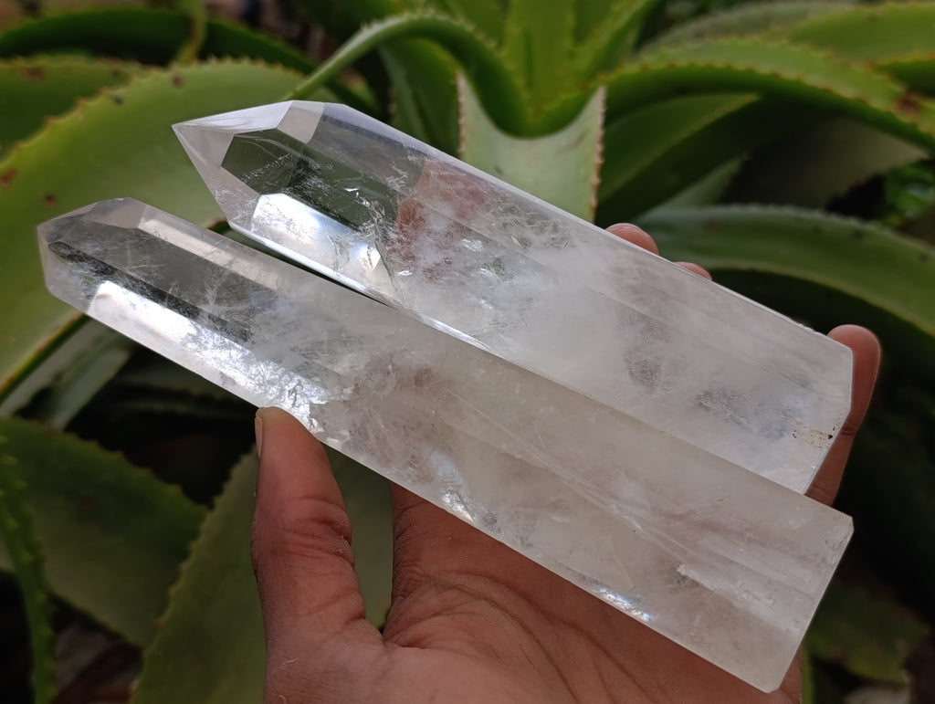 Polished Clear Quartz Crystals x 4 From Madagascar - Toprock Gemstones and Minerals 