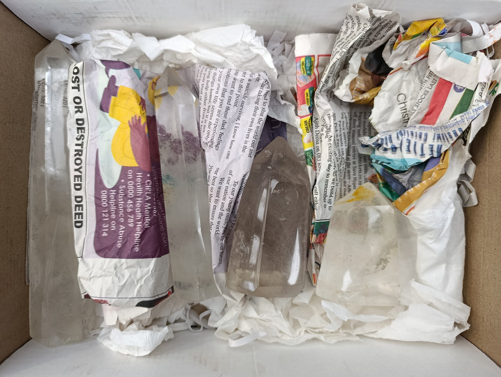 Polished Clear Quartz Crystals x 4 From Madagascar - Toprock Gemstones and Minerals 