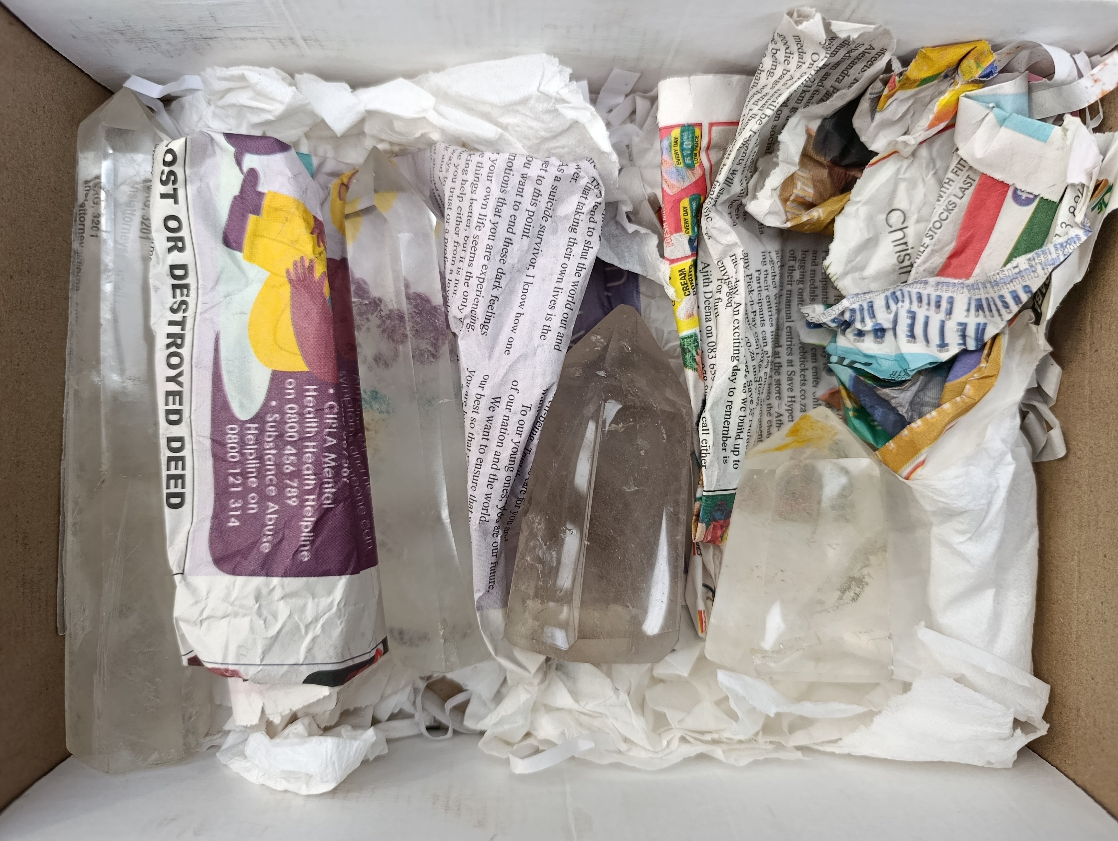 Polished Clear Quartz Crystals x 4 From Madagascar - Toprock Gemstones and Minerals 