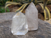 Polished Clear Quartz Crystals x 4 From Madagascar