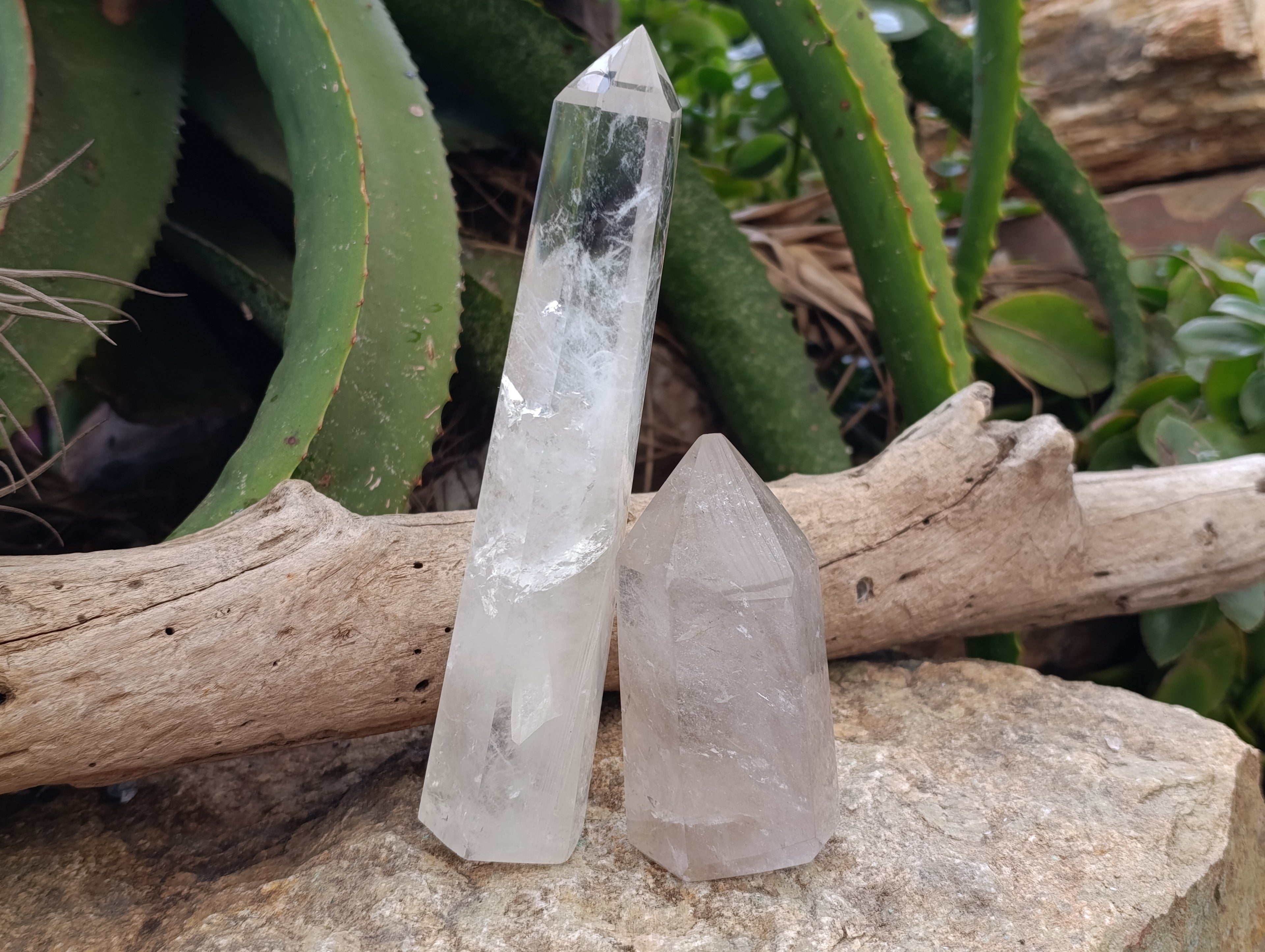 Polished Clear Quartz Crystals x 4 From Madagascar - Toprock Gemstones and Minerals 