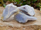 Natural Etched Blue Chalcedony Specimens x 12 From Nsanje, Malawi - Toprock Gemstones and Minerals 