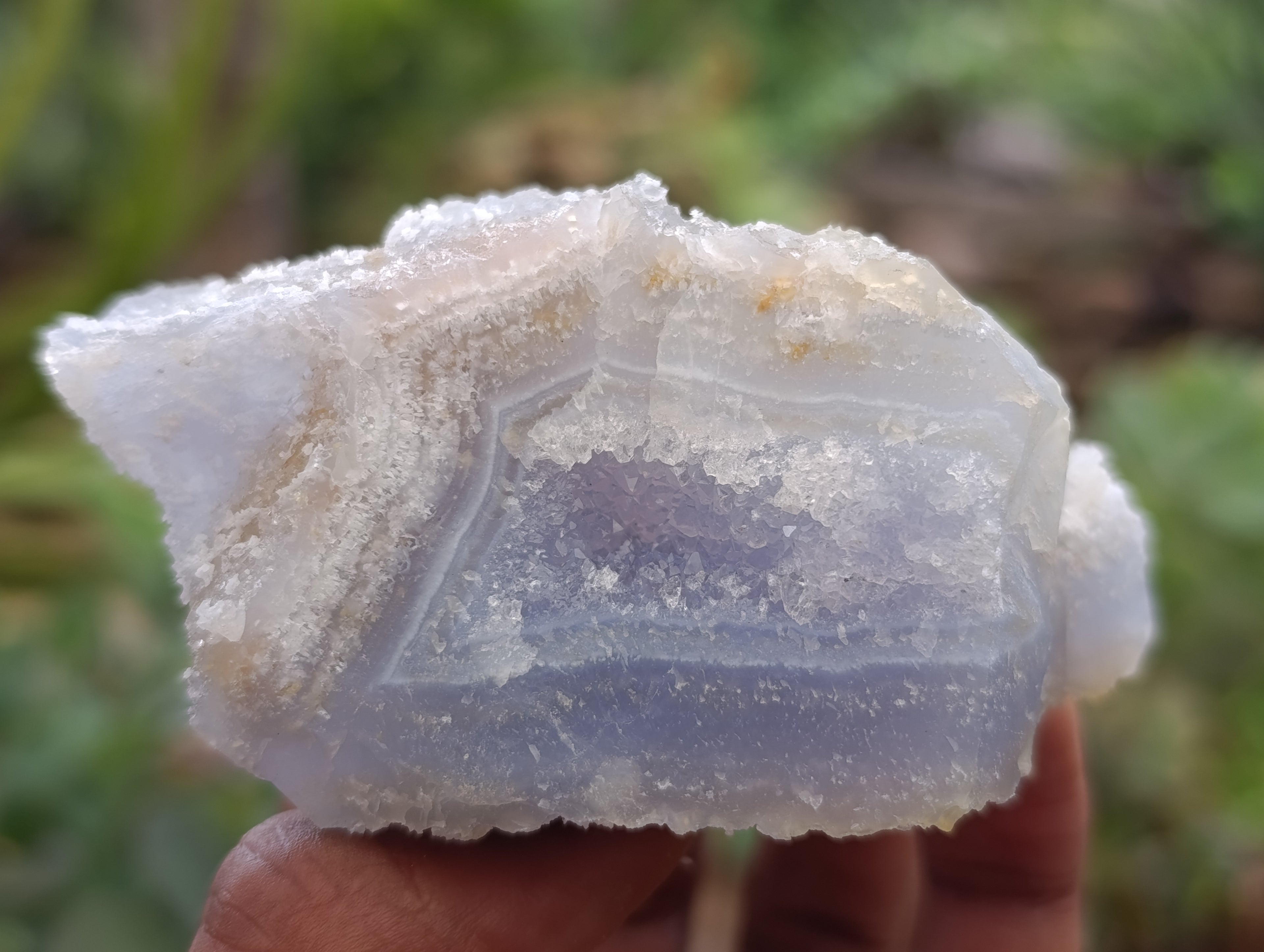 Natural Etched Blue Chalcedony Specimens x 12 From Nsanje, Malawi - Toprock Gemstones and Minerals 