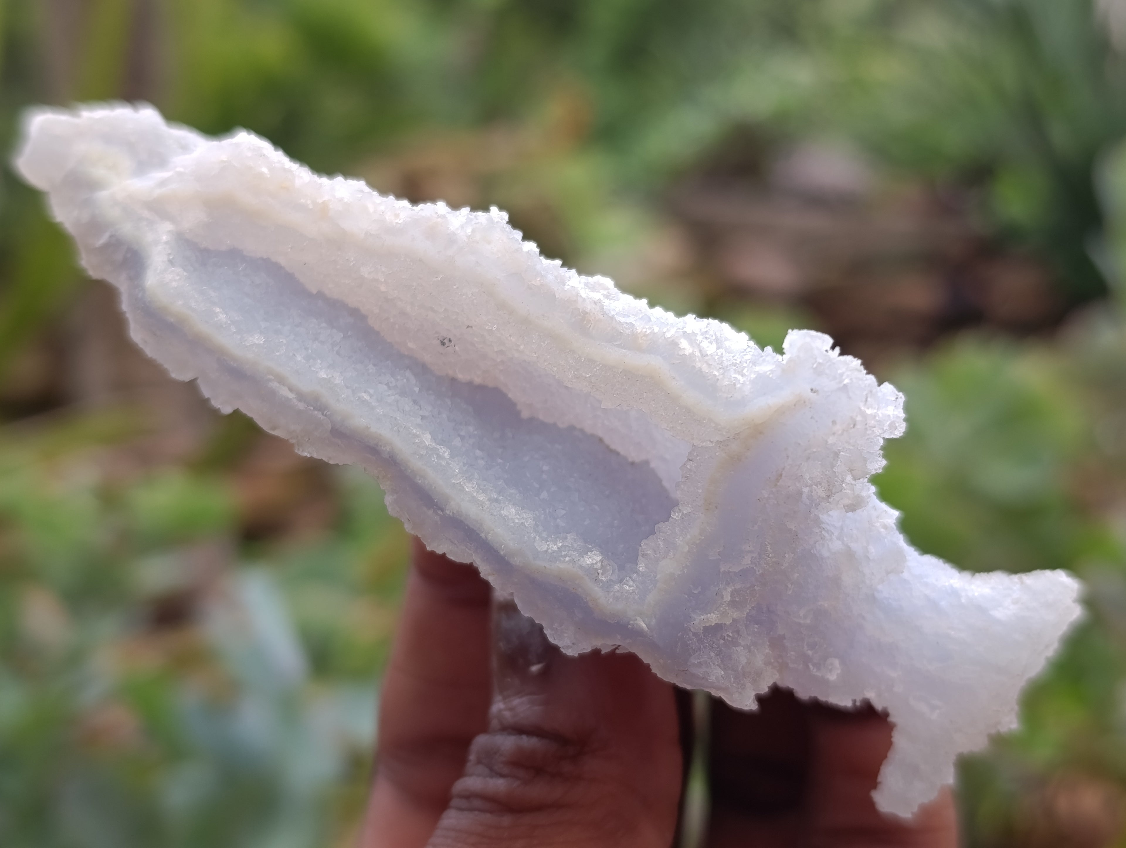 Natural Etched Blue Chalcedony Specimens x 12 From Nsanje, Malawi - Toprock Gemstones and Minerals 