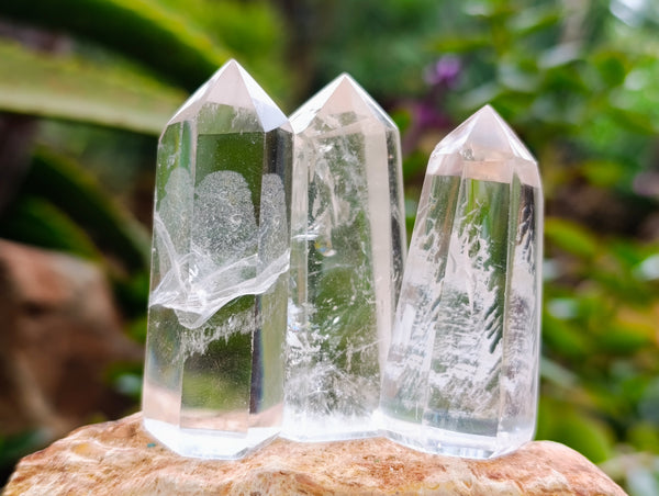 Polished Clear Quartz Crystals x 20 From Madagascar