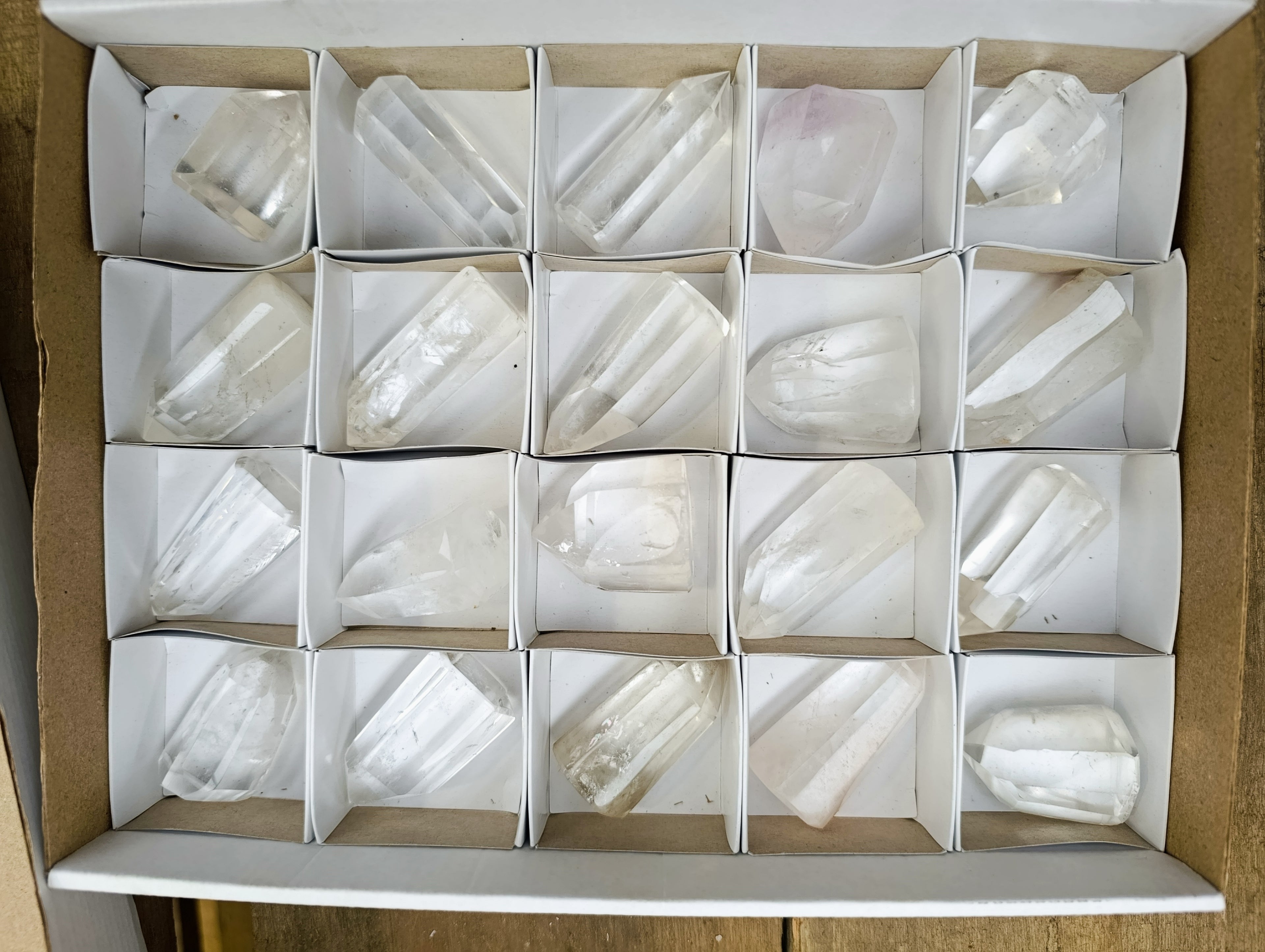 Polished Clear Quartz Crystals x 20 From Madagascar - Toprock Gemstones and Minerals 