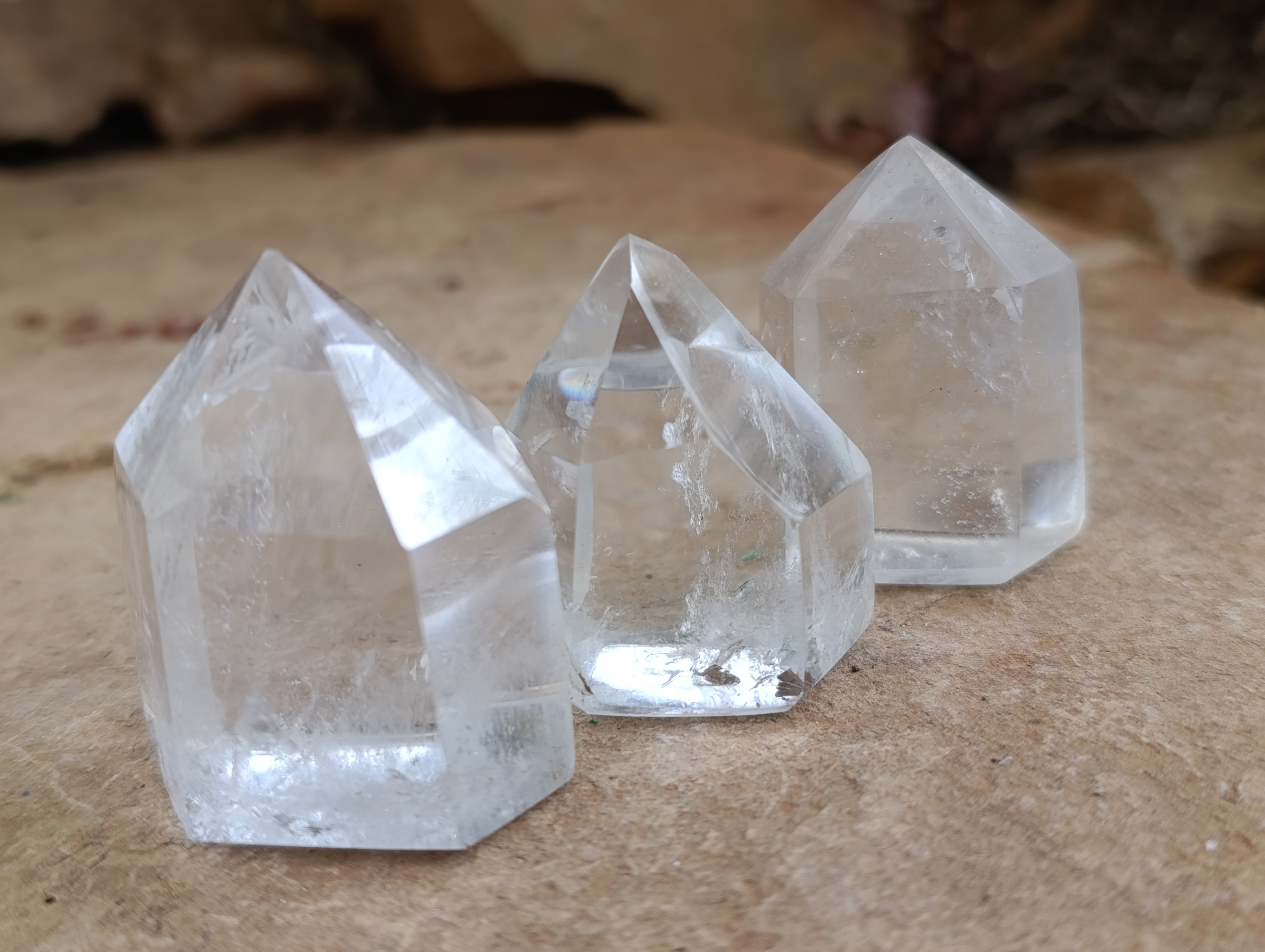 Polished Clear Quartz Crystals x 20 From Madagascar - Toprock Gemstones and Minerals 