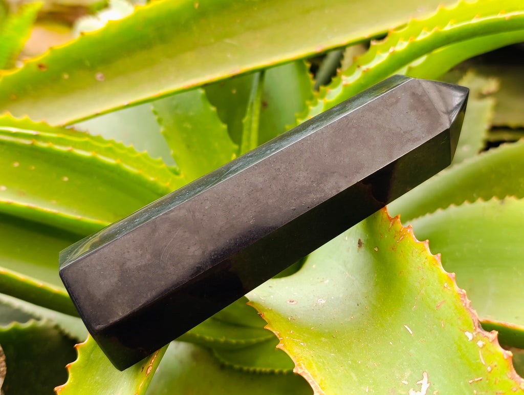 Polished Black Basalt Points x 5 From Antsirabe, Madagascar - Toprock Gemstones and Minerals 