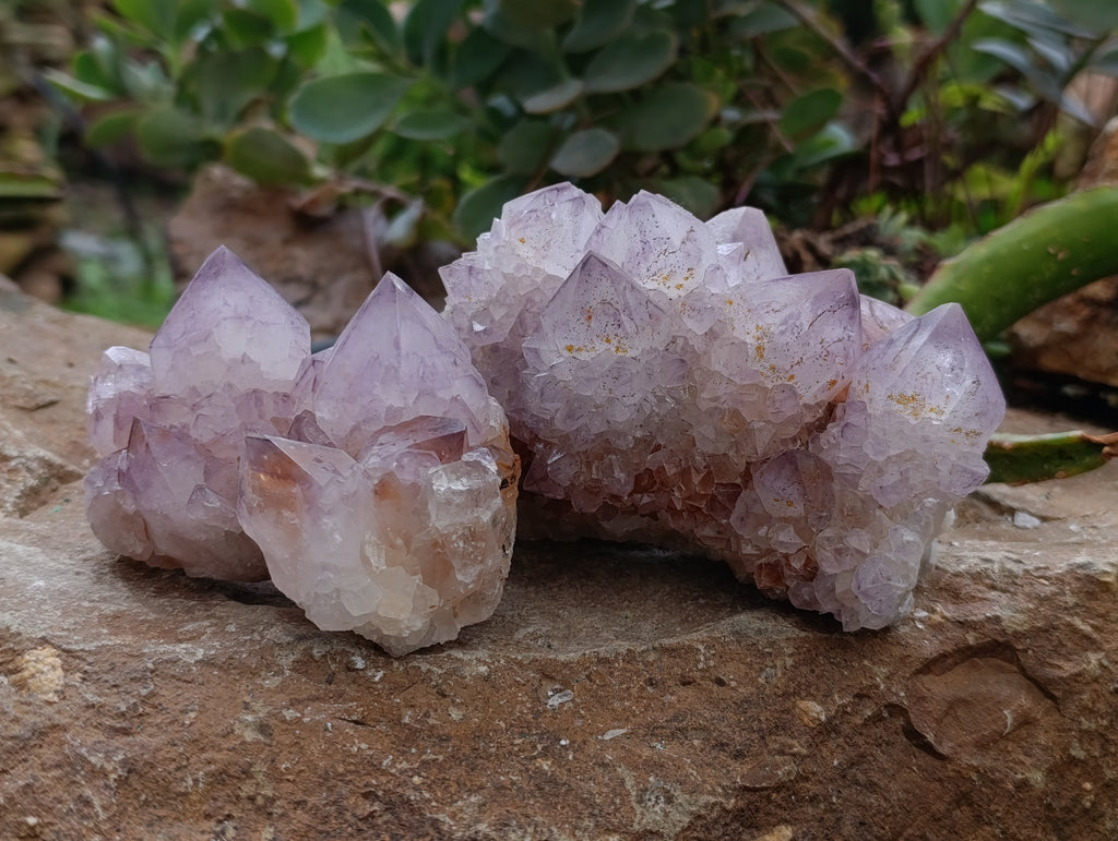 Natural Dark Purple Amethyst Spirit Quartz Clusters x 3 From Boekenhouthoek, South Africa - Toprock Gemstones and Minerals 