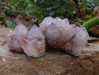 Natural Dark Purple Amethyst Spirit Quartz Clusters x 3 From Boekenhouthoek, South Africa - Toprock Gemstones and Minerals 