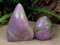Polished Stichtite Standing Free Forms x 2 From Barberton, South Africa - Toprock Gemstones and Minerals 