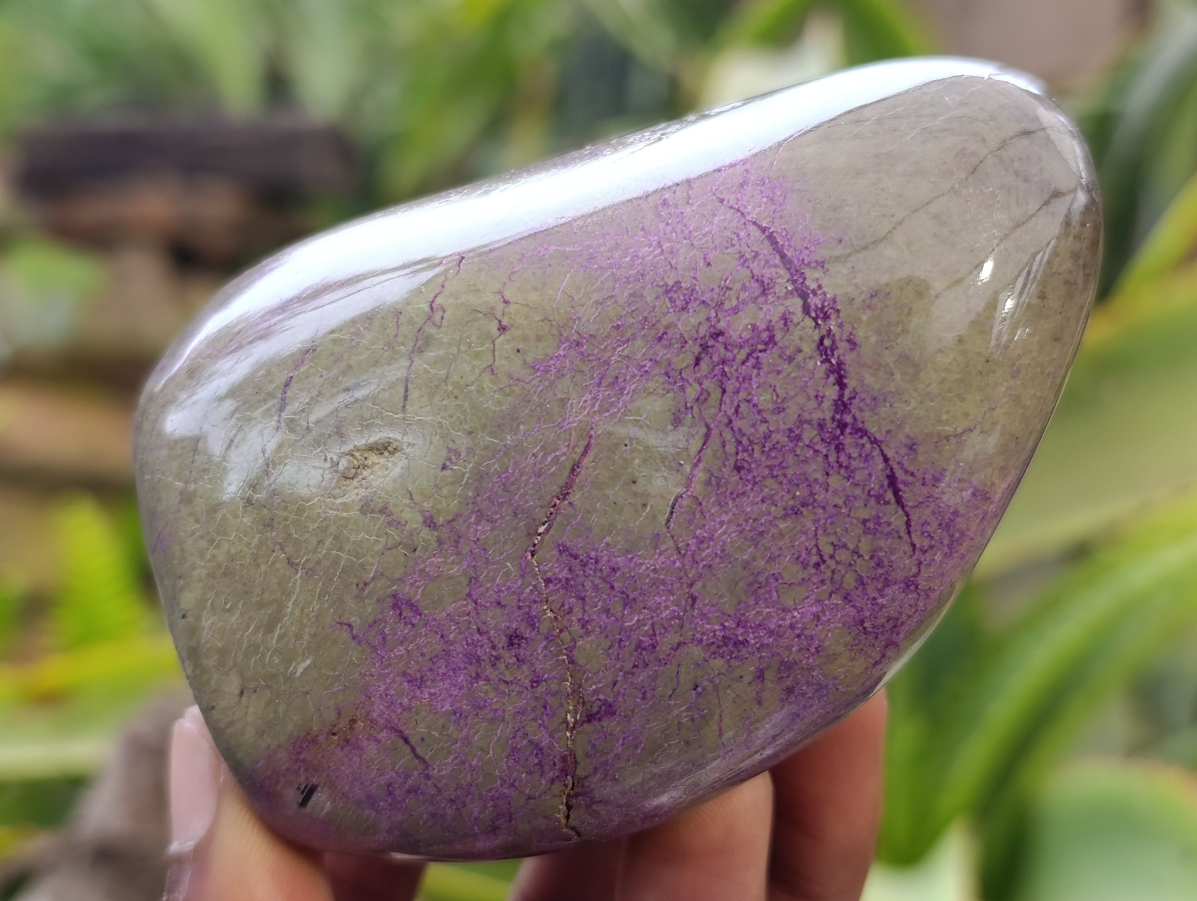 Polished Stichtite Standing Free Forms x 2 From Barberton, South Africa - Toprock Gemstones and Minerals 