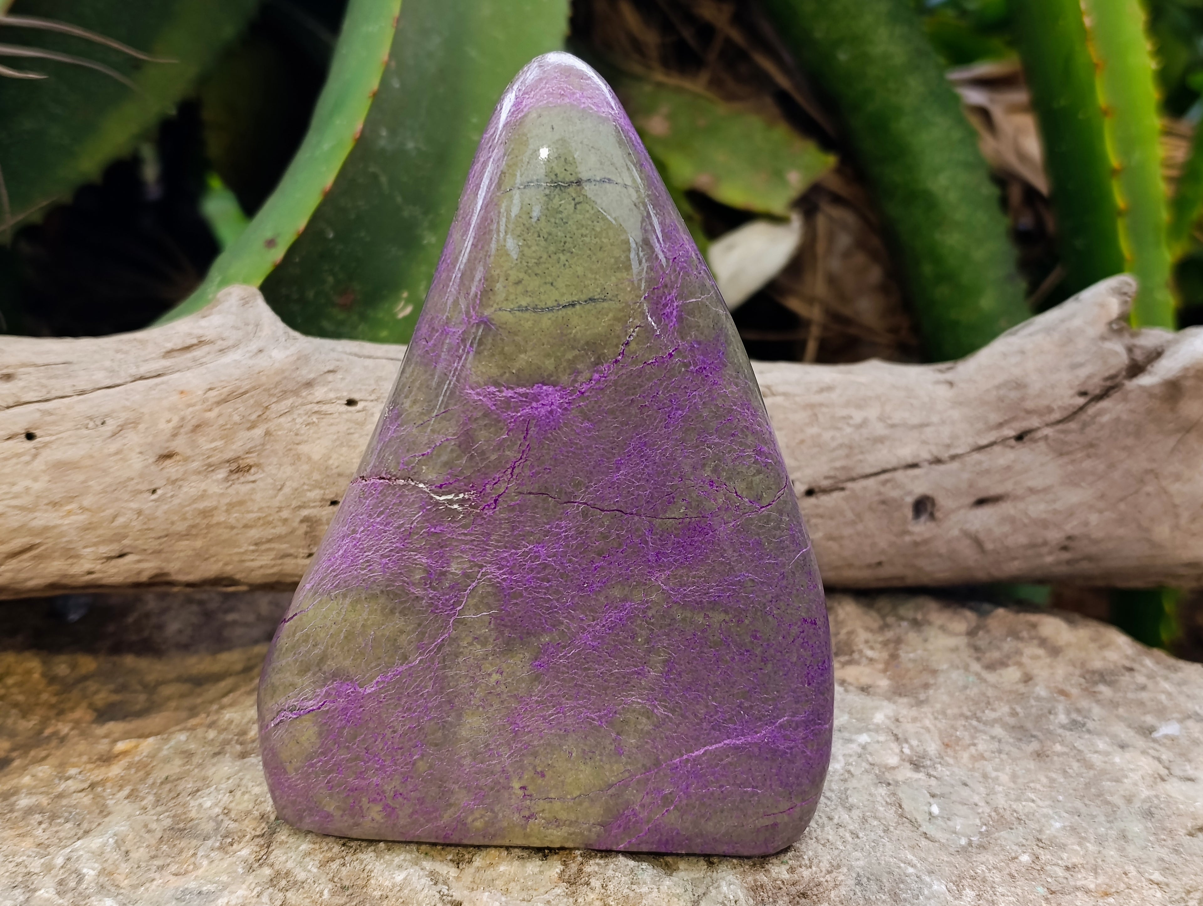 Polished Stichtite Standing Free Forms x 2 From Barberton, South Africa - Toprock Gemstones and Minerals 