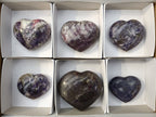 Polished Lepidolite with Pink Rubellite Hearts x 6 From Ambatondrazaka, Madagascar - Toprock Gemstones and Minerals 