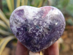 Polished Lepidolite with Pink Rubellite Hearts x 6 From Ambatondrazaka, Madagascar - Toprock Gemstones and Minerals 