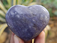 Polished Lepidolite with Pink Rubellite Hearts x 6 From Ambatondrazaka, Madagascar