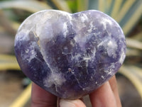 Polished Lepidolite with Pink Rubellite Hearts x 6 From Ambatondrazaka, Madagascar