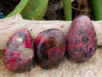 Polished Rhodonite Free Form x 6 From Ambindavato, Madagascar