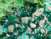 Natural Rare Dioptase and Malachite Specimens x 2 From Likasi, Congo