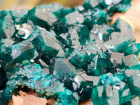 Natural Rare Dioptase and Malachite Specimens x 2 From Likasi, Congo