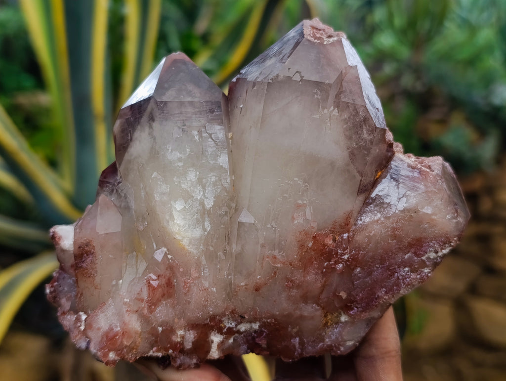 Natural Red Hematoid Quartz Clusters x 4 From Karoi, Zimbabwe - Toprock Gemstones and Minerals 