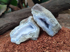 Natural Blue Lace Agate Geode Specimens x 12 From Nsanje, Malawi - Toprock Gemstones and Minerals 