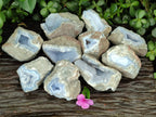 Natural Blue Lace Agate Geode Specimens x 12 From Nsanje, Malawi - Toprock Gemstones and Minerals 