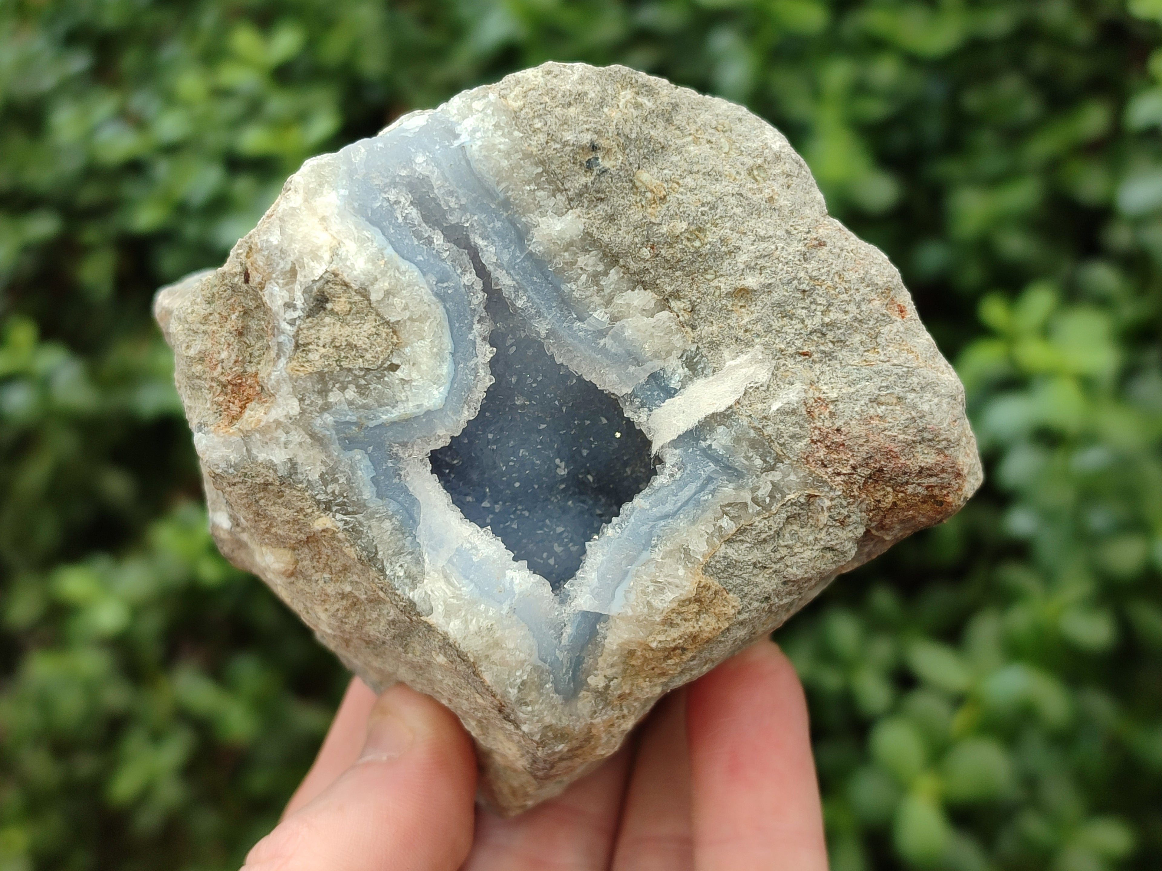 Natural Blue Lace Agate Geode Specimens x 12 From Nsanje, Malawi - Toprock Gemstones and Minerals 