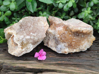 Natural Limonite Quartz Clusters x 2 From Solwezi, Zambia - Toprock Gemstones and Minerals 
