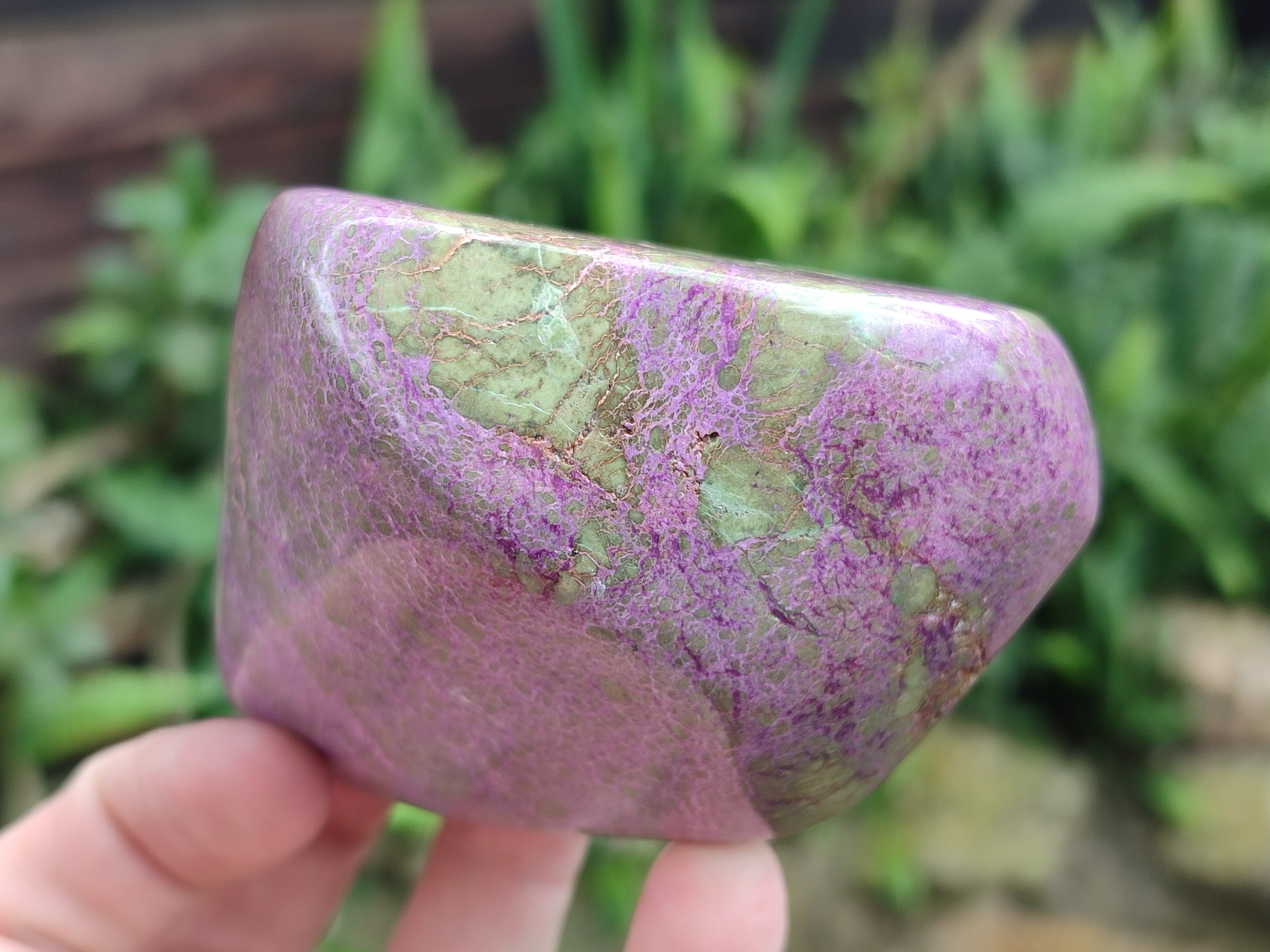 Polished Stichtite Free Forms x 2 From Barberton, South Africa - Toprock Gemstones and Minerals 