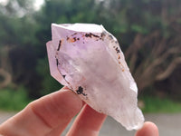 Natural Jacaranda Amethyst Single Quartz Crystals x 24 From Mumbwa, Zambia