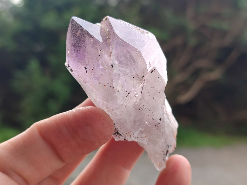 Natural Jacaranda Amethyst Single Quartz Crystals x 24 From Mumbwa, Zambia - Toprock Gemstones and Minerals 