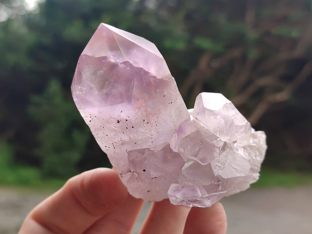 Natural Jacaranda Amethyst Single Quartz Crystals x 24 From Mumbwa, Zambia - Toprock Gemstones and Minerals 