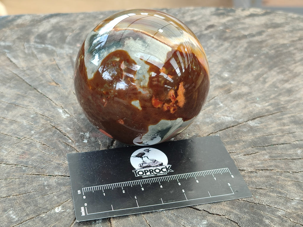 Polished Polychrome Jasper Spheres x 2 From Northwest Coast, Madagascar - Toprock Gemstones and Minerals 