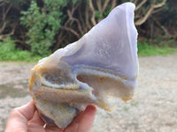 Polished Blue Lace Agate Geodes x 2 From Nsanje, Malawi