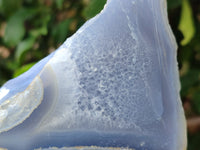 Polished Blue Lace Agate Geodes x 2 From Nsanje, Malawi