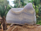 Polished Blue Lace Agate Geodes x 2 From Nsanje, Malawi - Toprock Gemstones and Minerals 