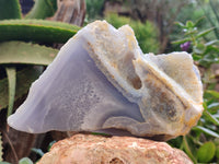 Polished Blue Lace Agate Geodes x 2 From Nsanje, Malawi