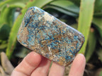 Polished Shattuckite with Azurite and Chrysocolla Free Forms x 4 From Congo - Toprock Gemstones and Minerals 
