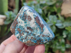 Polished Shattuckite with Azurite and Chrysocolla Free Forms x 4 From Congo - Toprock Gemstones and Minerals 
