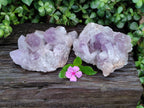 Natural Jacaranda Amethyst Quartz Cluster x 2 From Mumbwa, Zambia - Toprock Gemstones and Minerals 