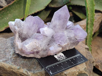 Natural Jacaranda Amethyst Quartz Cluster x 2 From Mumbwa, Zambia - Toprock Gemstones and Minerals 