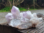 Natural Jacaranda Amethyst Quartz Cluster x 2 From Mumbwa, Zambia - Toprock Gemstones and Minerals 